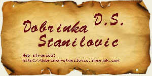 Dobrinka Stanilović vizit kartica